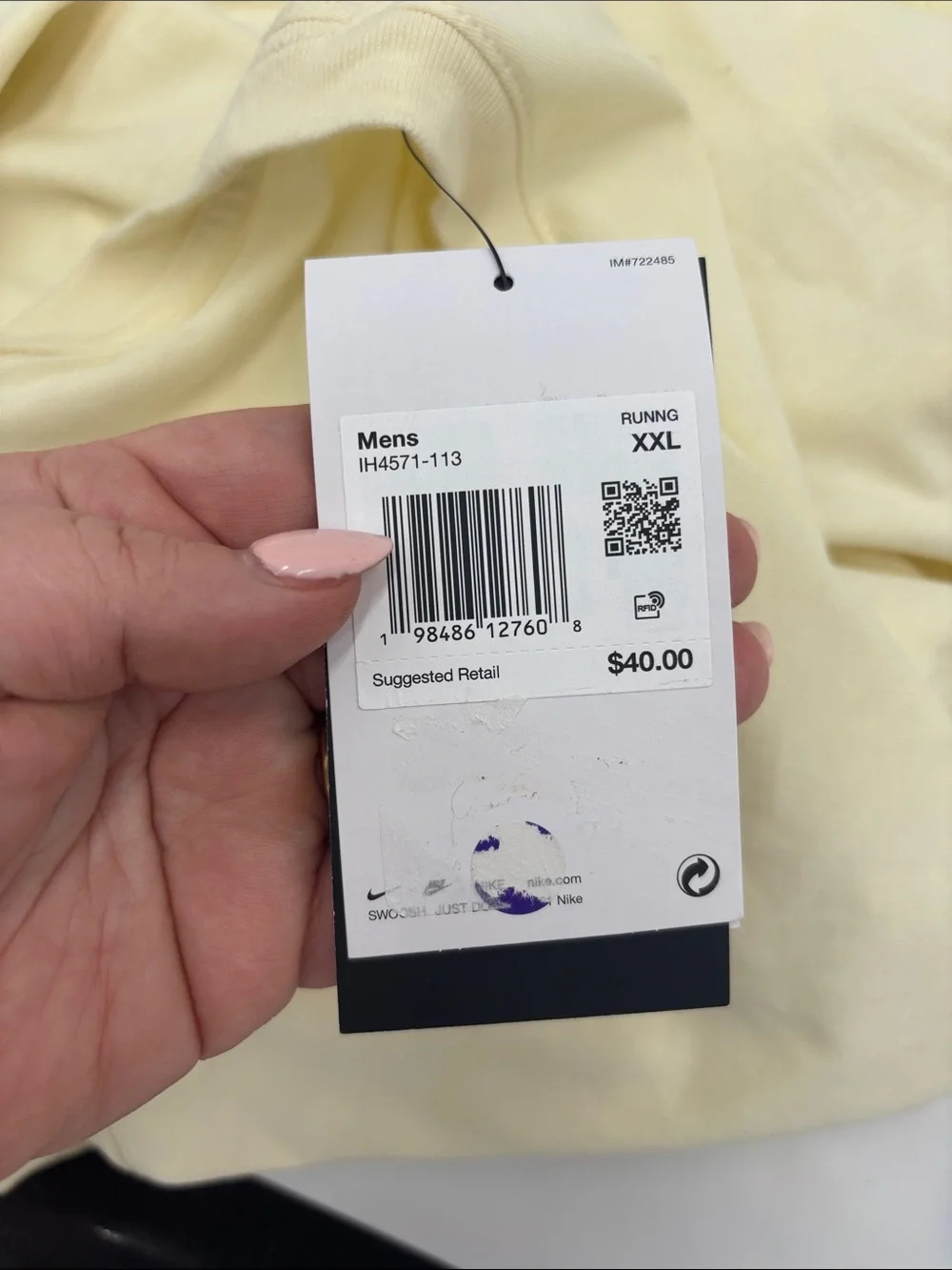 Nike Sleeveless Running Graphic T-Shirt in Coconut Milk